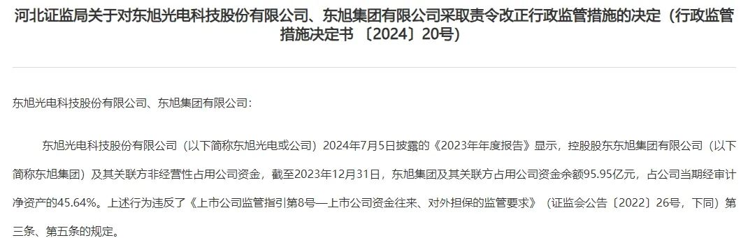 母公司占用资金逾170亿元！证监会责令改正