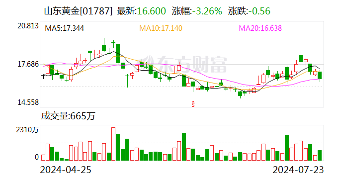 山东黄金：公司以13.47亿元竞得大桥金矿详查探矿权  第2张