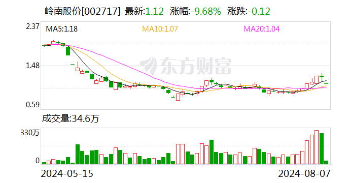 岭南股份发布风险提示 首只A股交易的转债违约或将出现  第1张