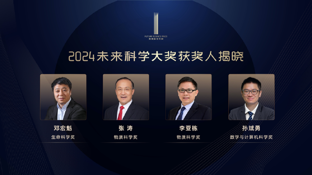 2024未来科学大奖获奖名单：邓宏魁生命科学奖，张涛、李亚栋物获物质科学奖，孙斌勇数学与计算机科学奖！单项奖金100万美元