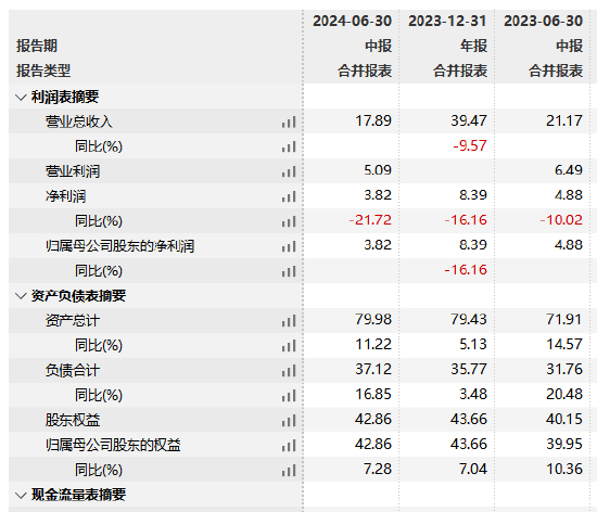 鹏华基金2024年上半年净利润3.82亿 较去年同期减少21.72%